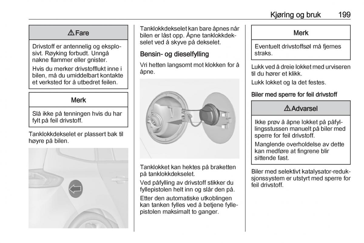 manual  Opel Zafira C FL bruksanvisningen / page 201