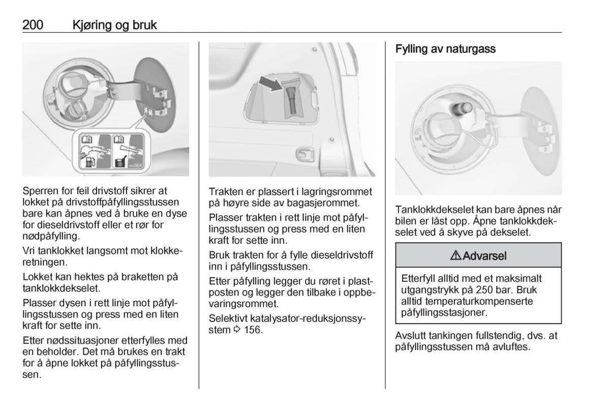 Opel Zafira C FL bruksanvisningen / page 202