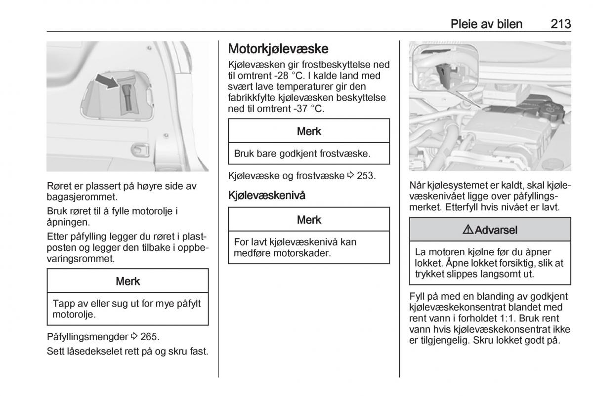 manual  Opel Zafira C FL bruksanvisningen / page 215