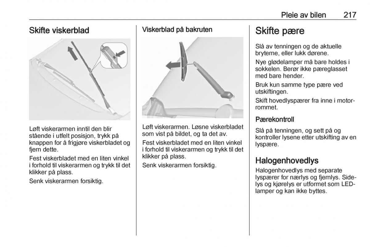 manual  Opel Zafira C FL bruksanvisningen / page 219