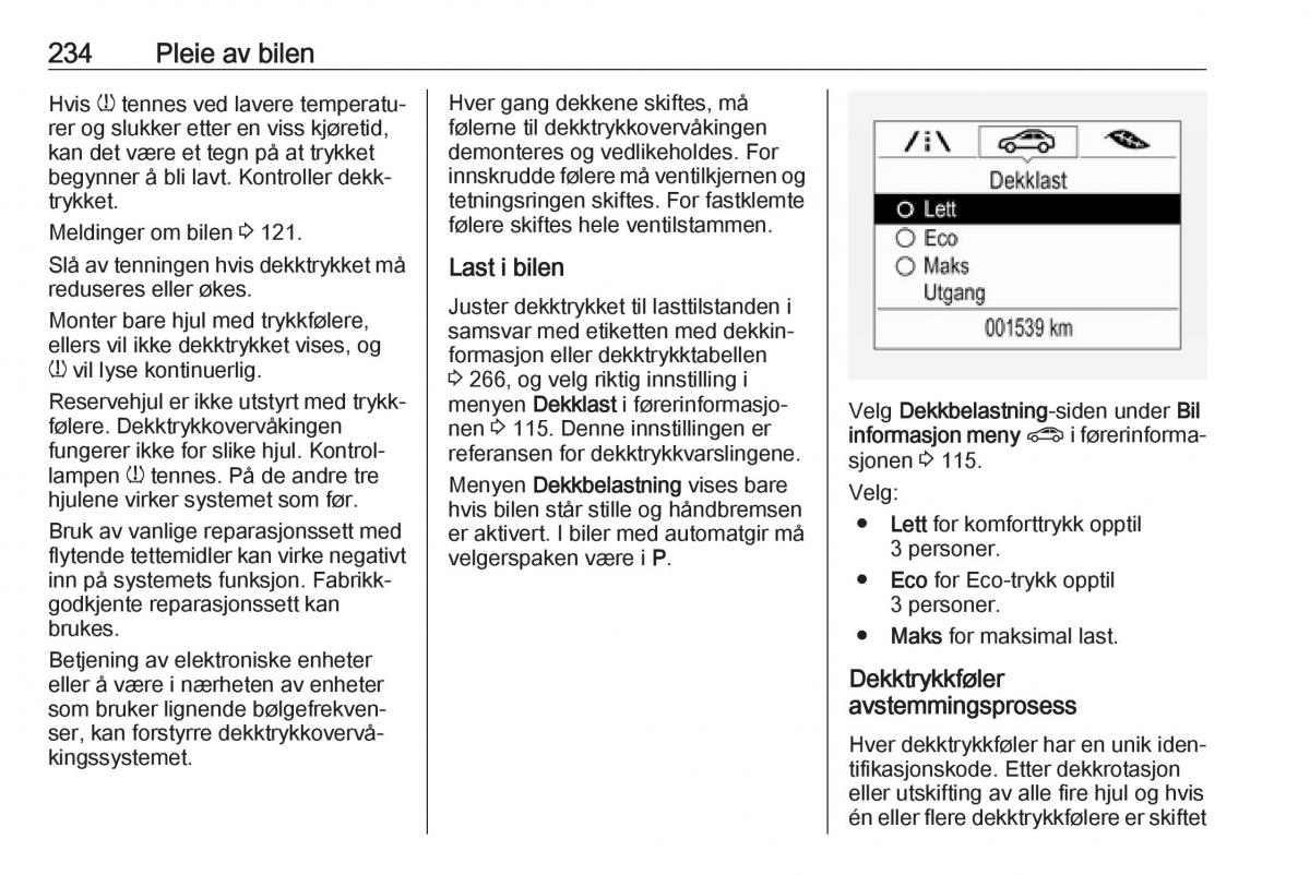 manual  Opel Zafira C FL bruksanvisningen / page 236