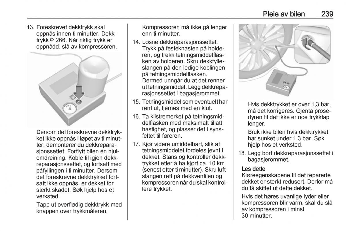 manual  Opel Zafira C FL bruksanvisningen / page 241