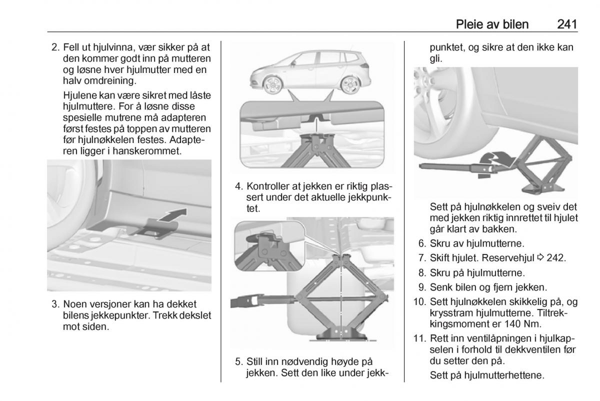 manual  Opel Zafira C FL bruksanvisningen / page 243