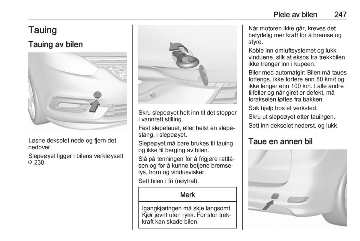 manual  Opel Zafira C FL bruksanvisningen / page 249