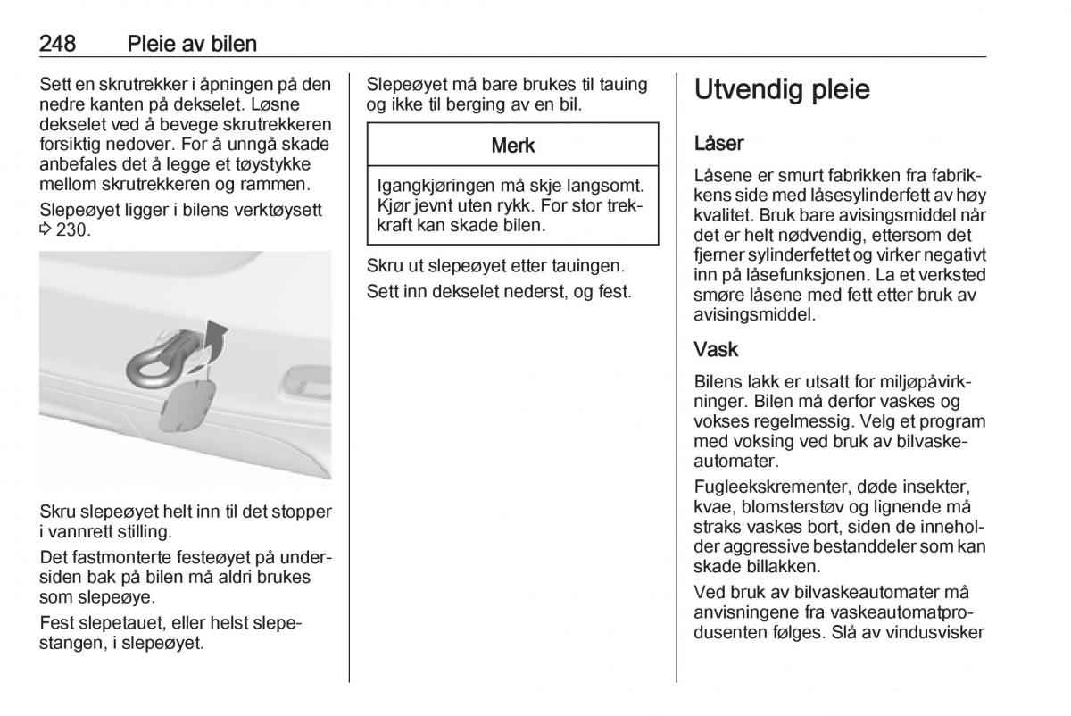 manual  Opel Zafira C FL bruksanvisningen / page 250