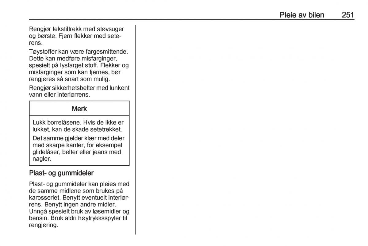 manual  Opel Zafira C FL bruksanvisningen / page 253