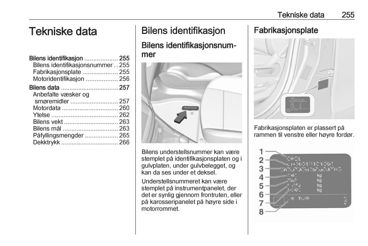 manual  Opel Zafira C FL bruksanvisningen / page 257