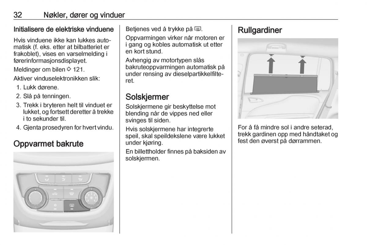 Opel Zafira C FL bruksanvisningen / page 34