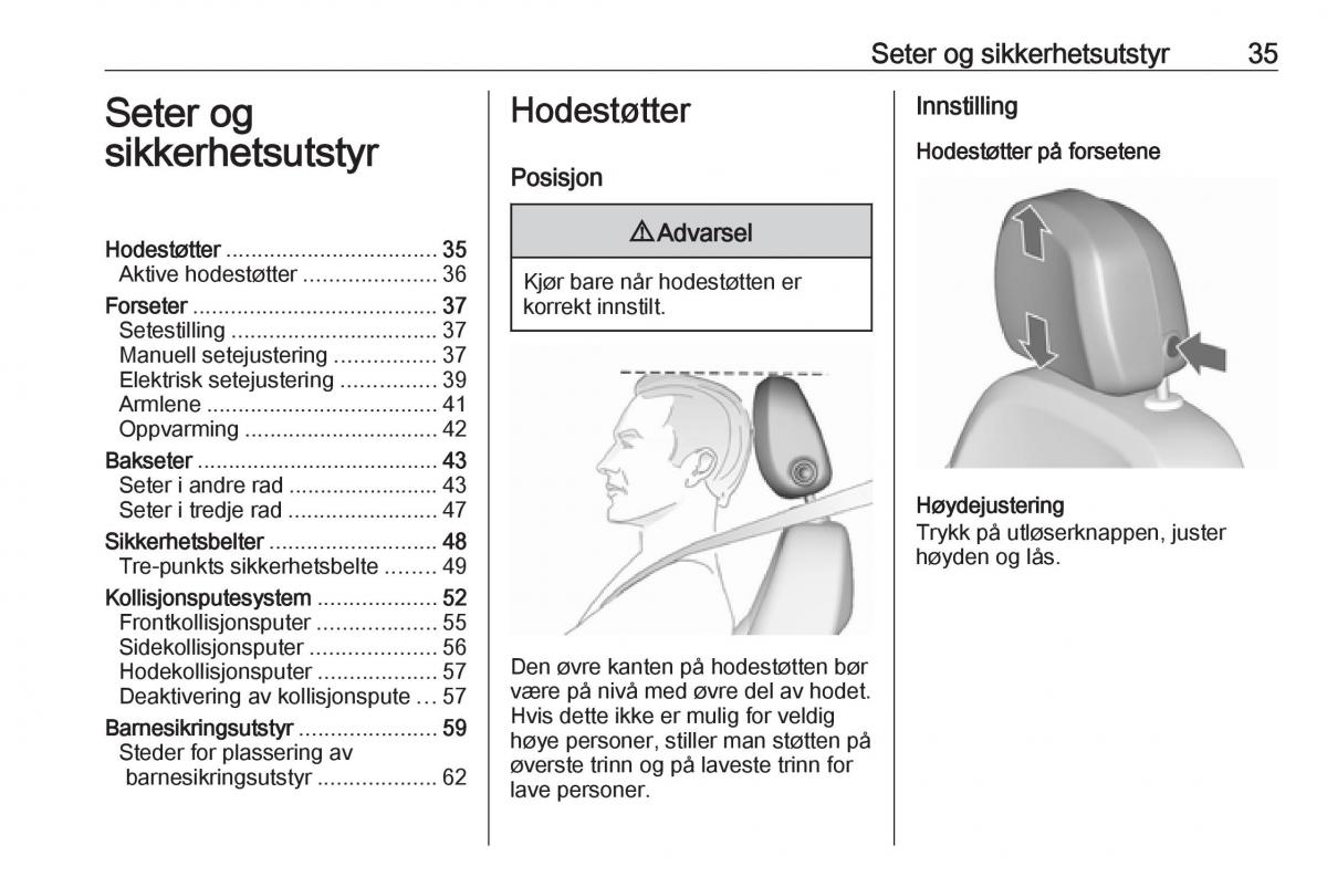 manual  Opel Zafira C FL bruksanvisningen / page 37