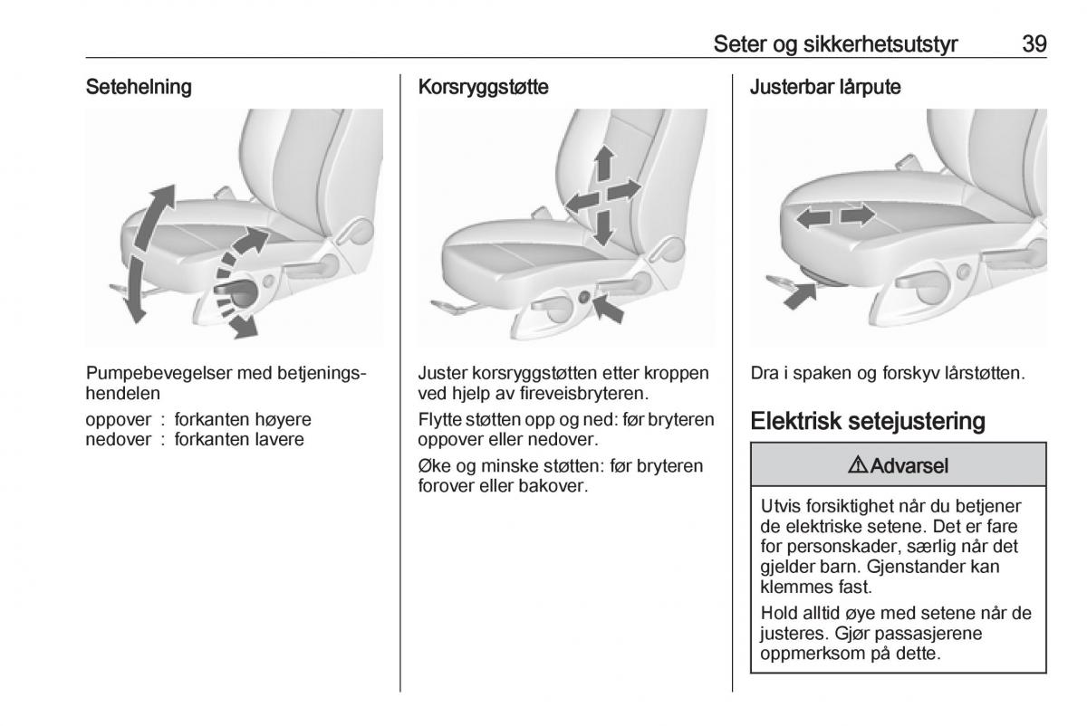 Opel Zafira C FL bruksanvisningen / page 41