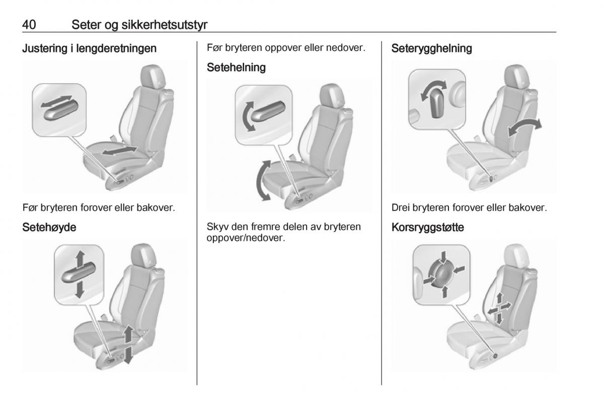 manual  Opel Zafira C FL bruksanvisningen / page 42