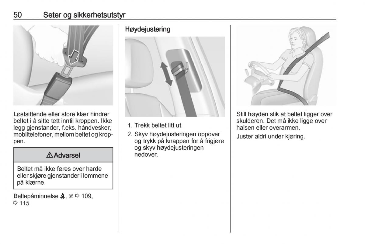 manual  Opel Zafira C FL bruksanvisningen / page 52