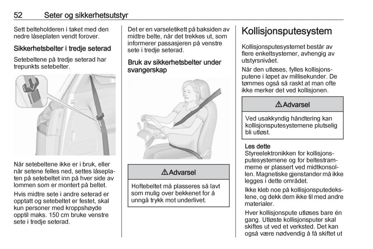 manual  Opel Zafira C FL bruksanvisningen / page 54