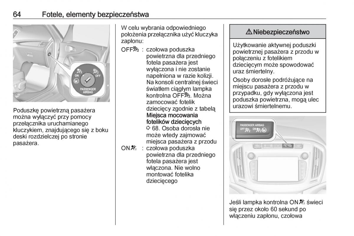 manual  Opel Zafira C FL instrukcja / page 66