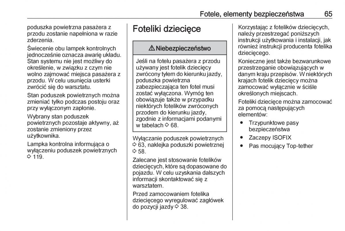 manual  Opel Zafira C FL instrukcja / page 67