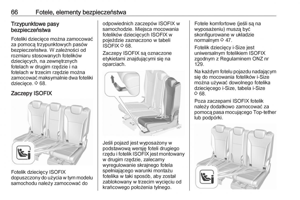 manual  Opel Zafira C FL instrukcja / page 68