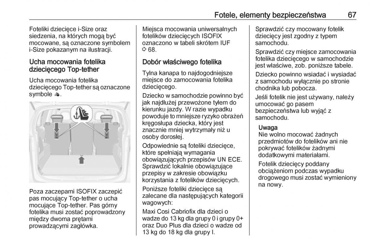 manual  Opel Zafira C FL instrukcja / page 69