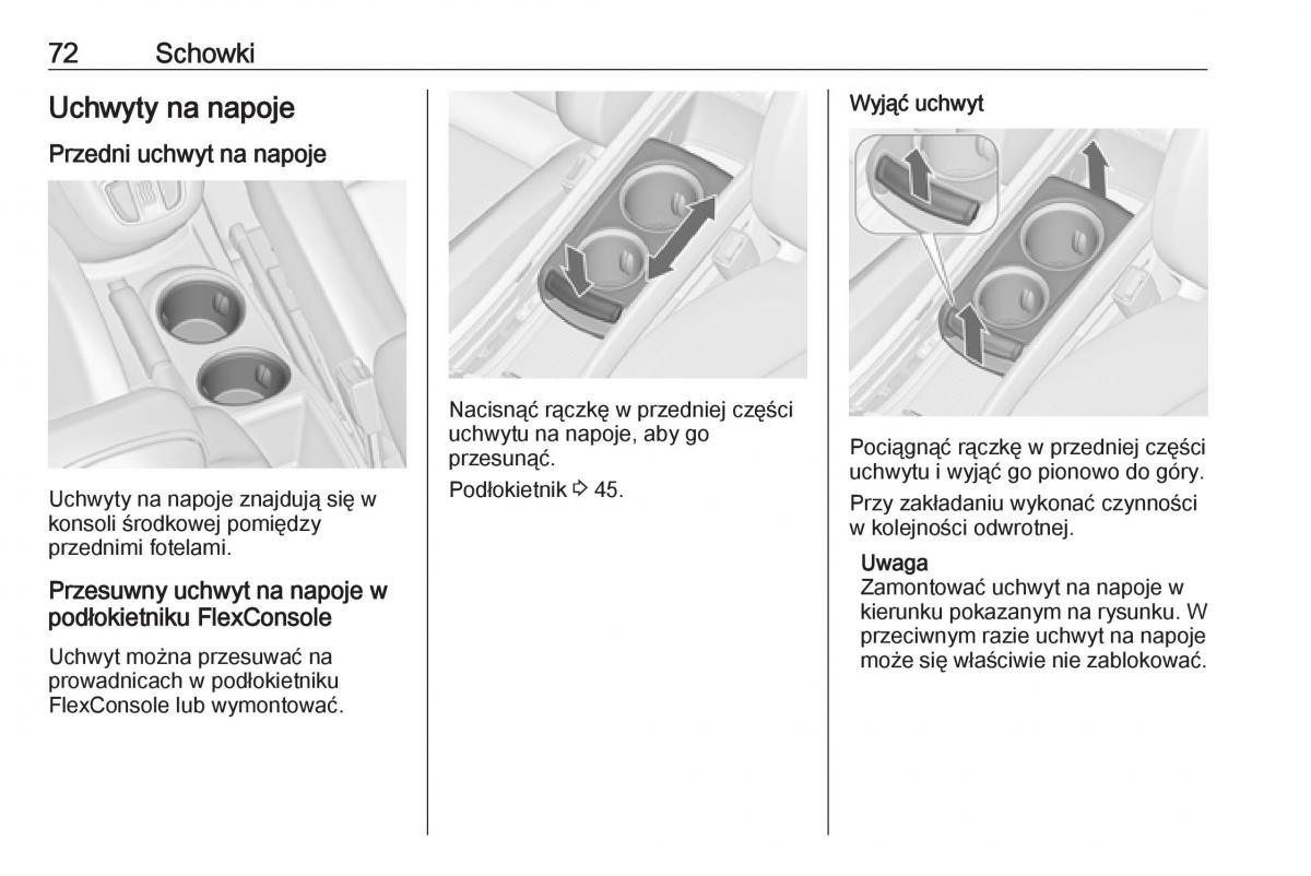 manual  Opel Zafira C FL instrukcja / page 74