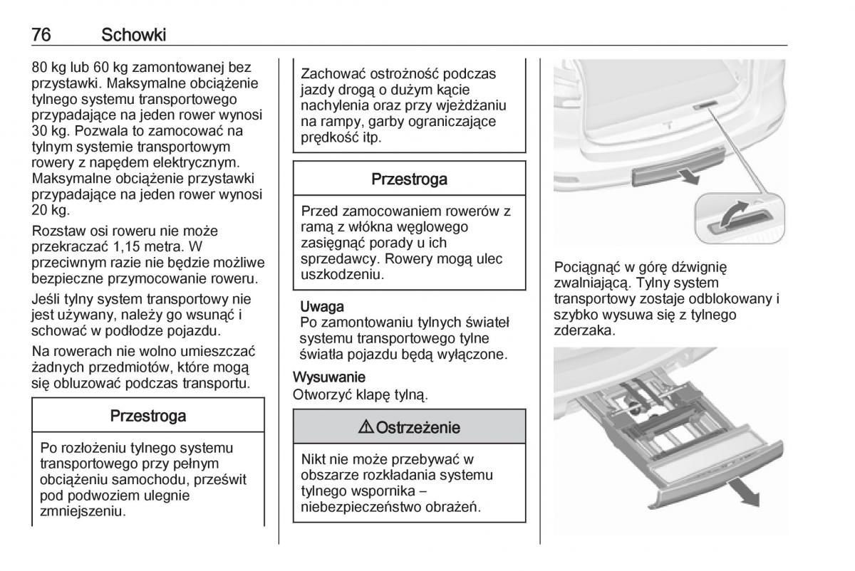 manual  Opel Zafira C FL instrukcja / page 78