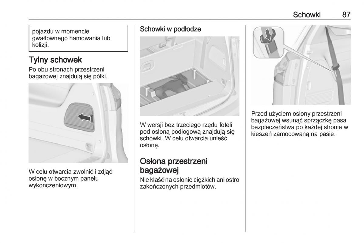 manual  Opel Zafira C FL instrukcja / page 89