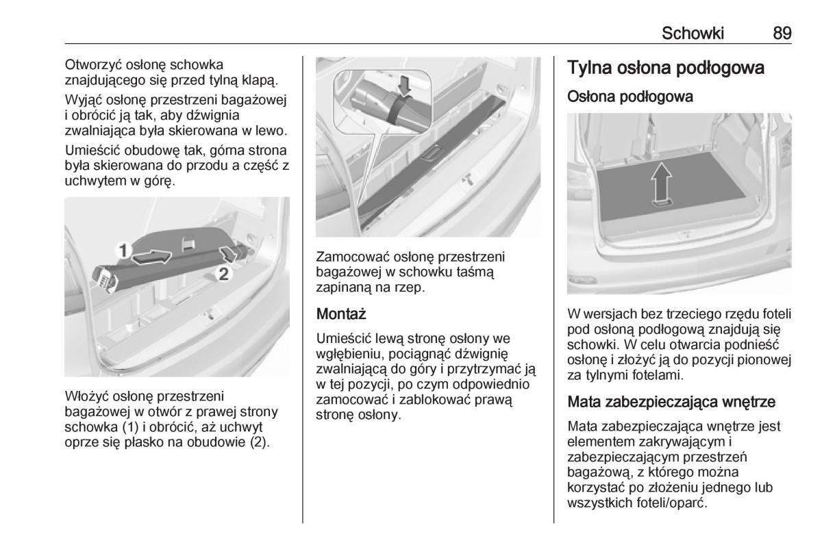 manual  Opel Zafira C FL instrukcja / page 91