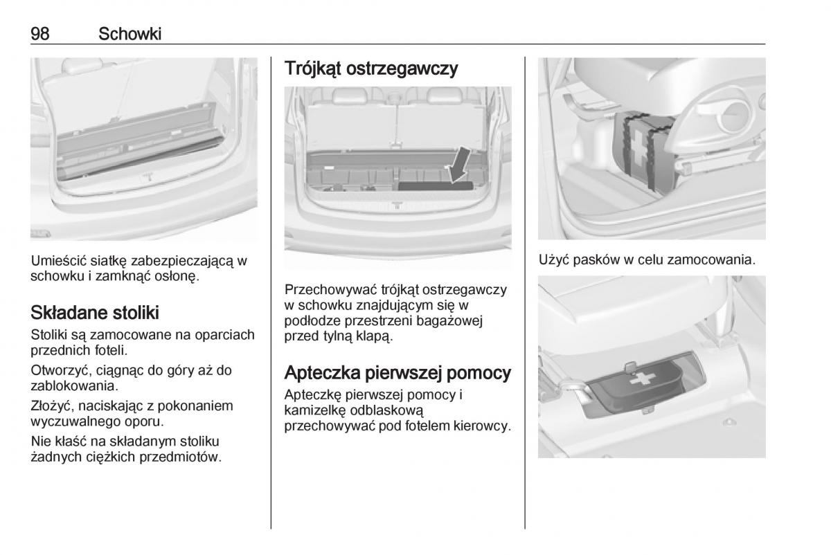 Opel Zafira C FL instrukcja obslugi / page 100