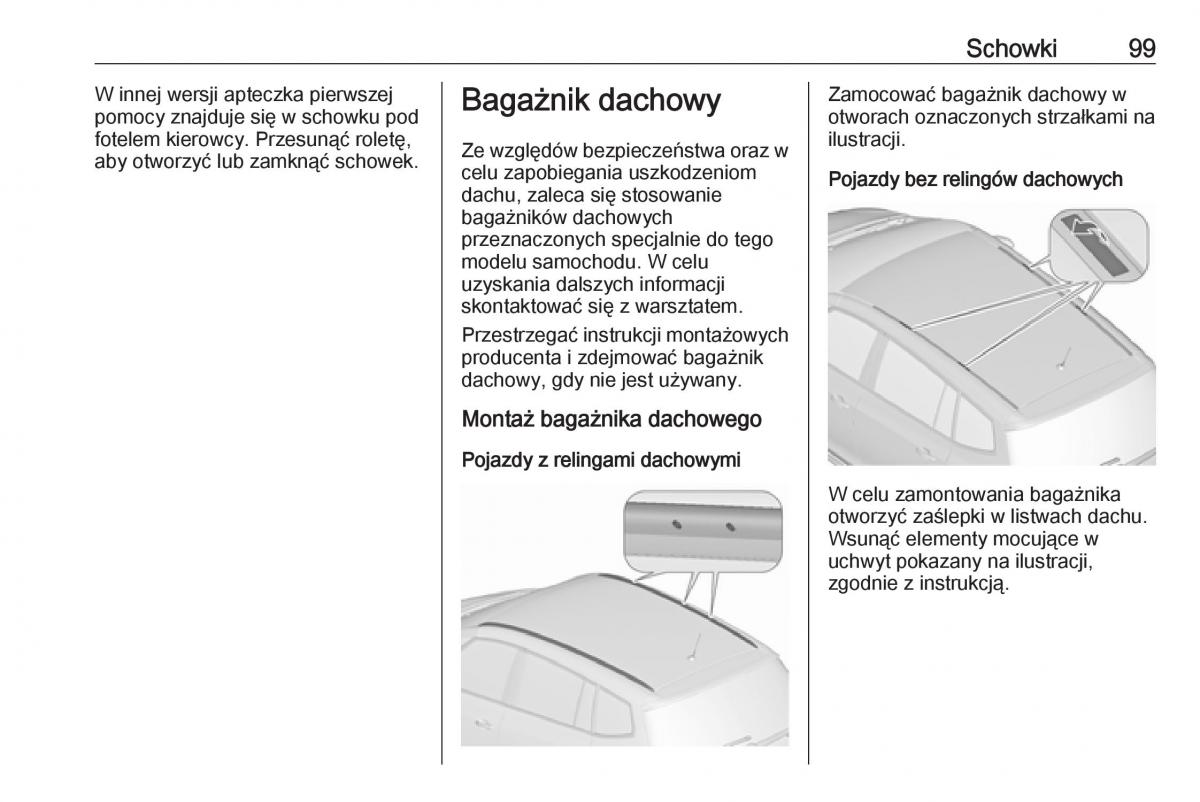 manual  Opel Zafira C FL instrukcja / page 101