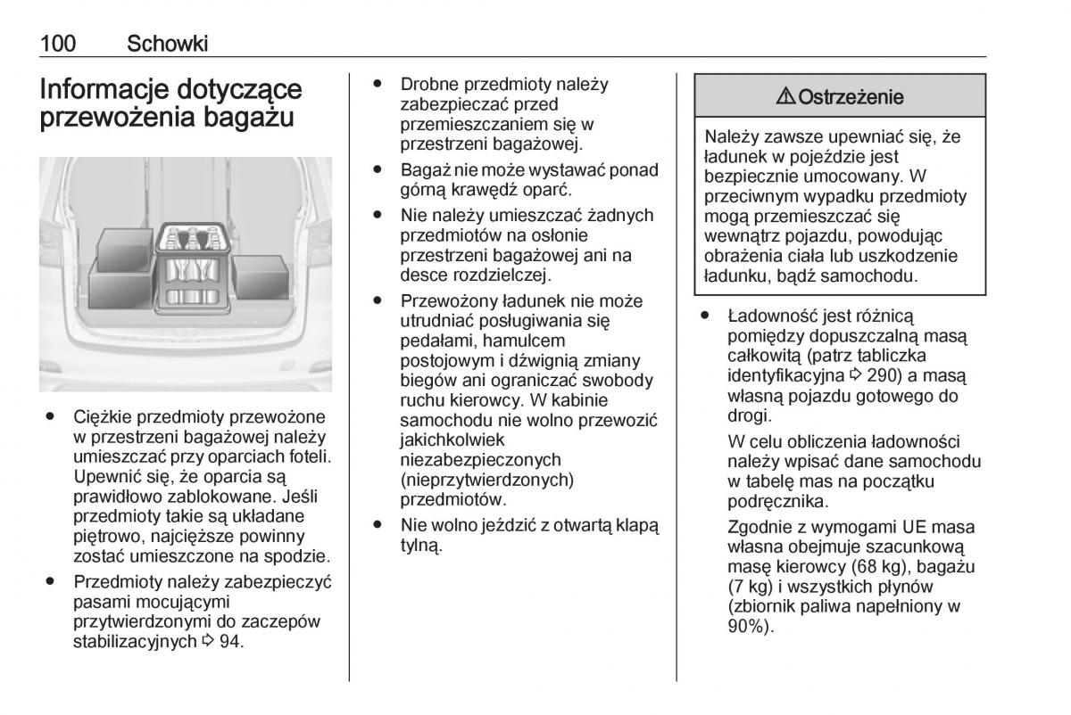 manual  Opel Zafira C FL instrukcja / page 102