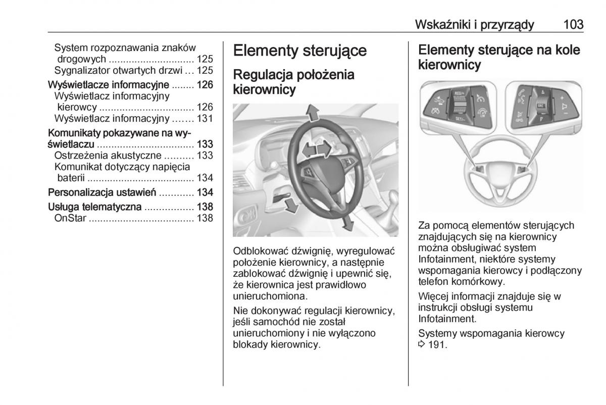 manual  Opel Zafira C FL instrukcja / page 105