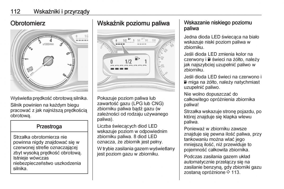 manual  Opel Zafira C FL instrukcja / page 114