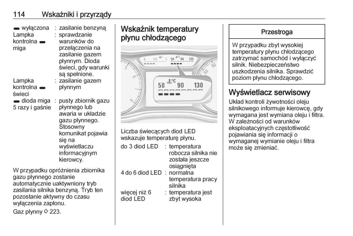 manual  Opel Zafira C FL instrukcja / page 116