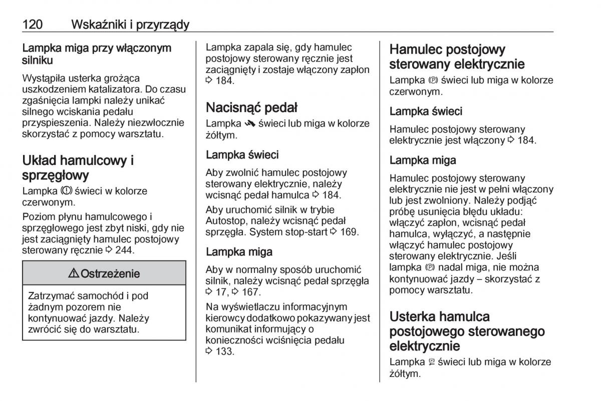 Opel Zafira C FL instrukcja obslugi / page 122