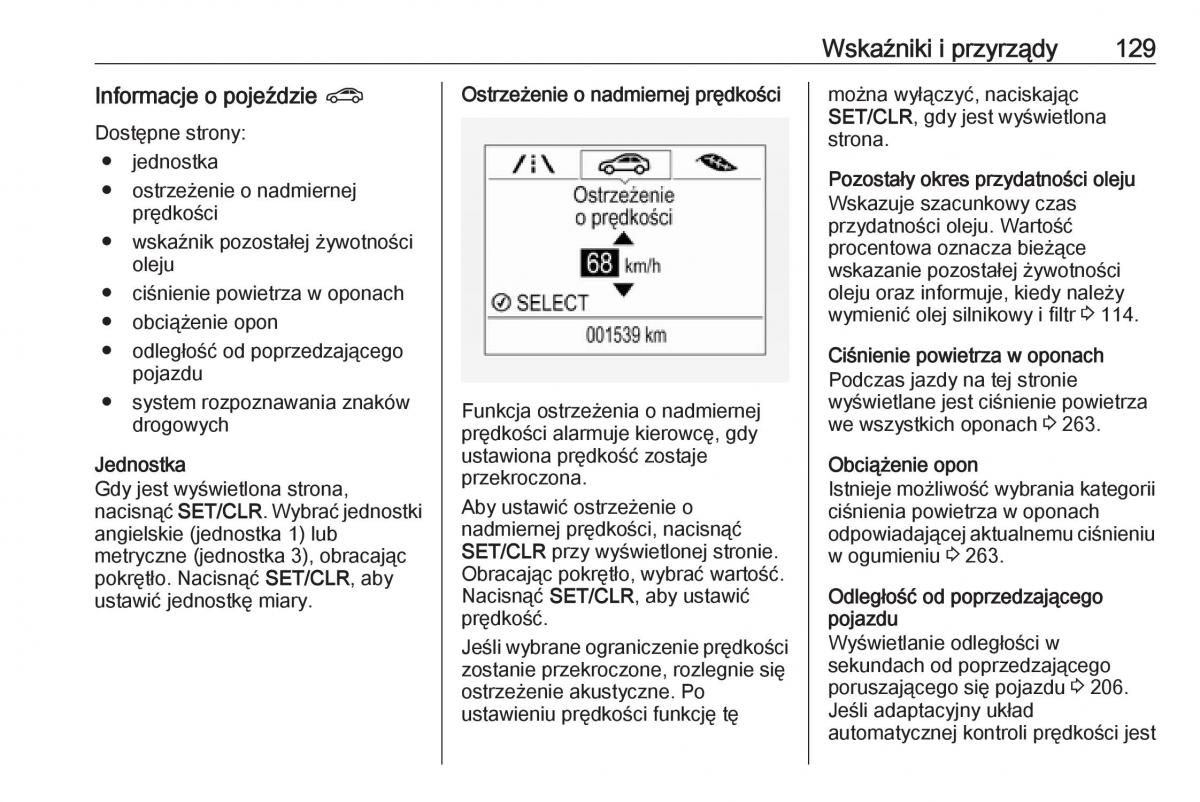 manual  Opel Zafira C FL instrukcja / page 131