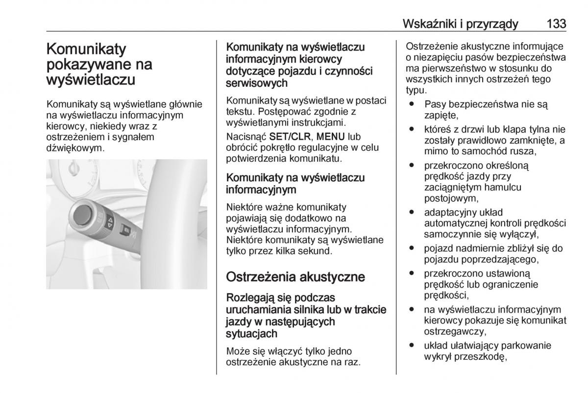 manual  Opel Zafira C FL instrukcja / page 135