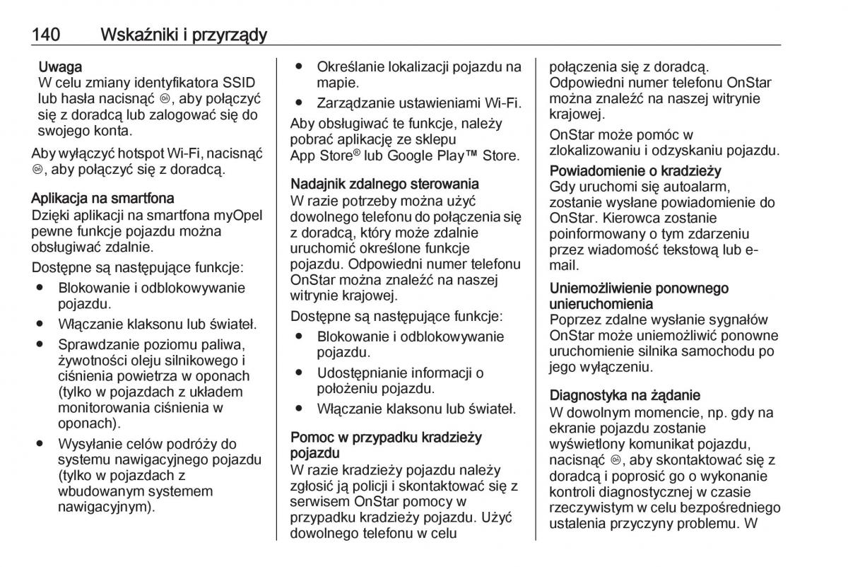 manual  Opel Zafira C FL instrukcja / page 142