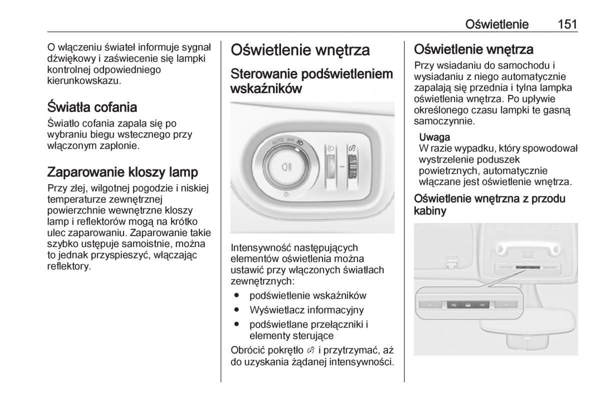 manual  Opel Zafira C FL instrukcja / page 153