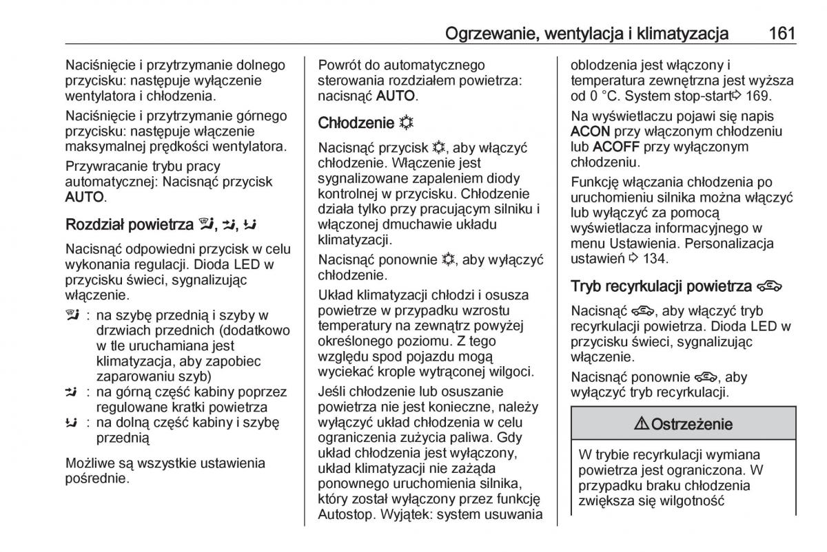 Opel Zafira C FL instrukcja obslugi / page 163