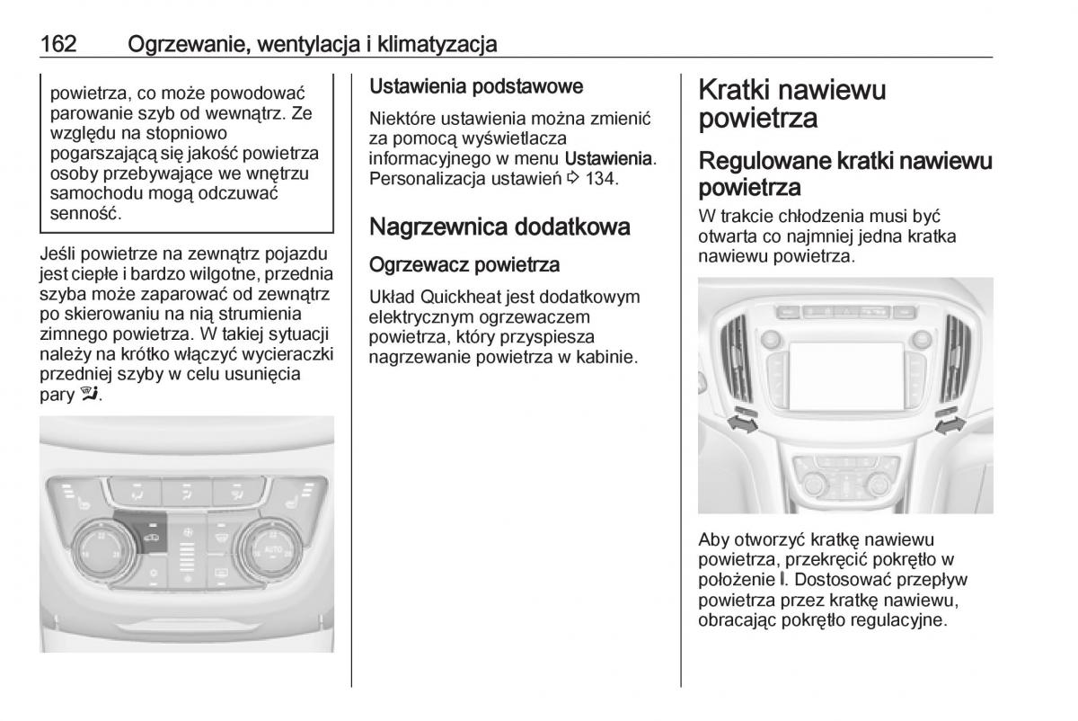 manual  Opel Zafira C FL instrukcja / page 164