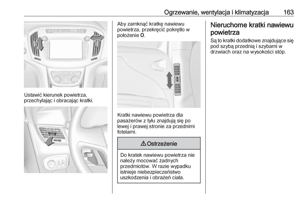 manual  Opel Zafira C FL instrukcja / page 165