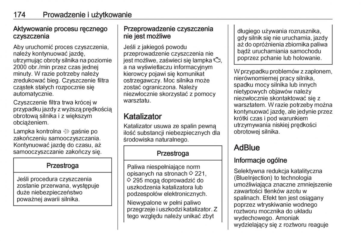 manual  Opel Zafira C FL instrukcja / page 176