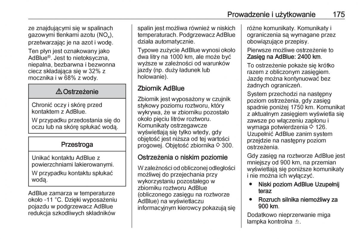 manual  Opel Zafira C FL instrukcja / page 177