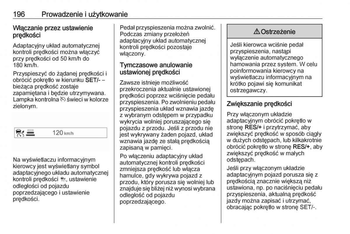 manual  Opel Zafira C FL instrukcja / page 198