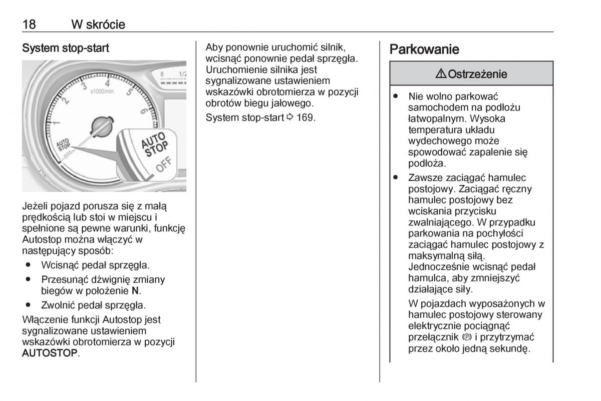 manual  Opel Zafira C FL instrukcja / page 20