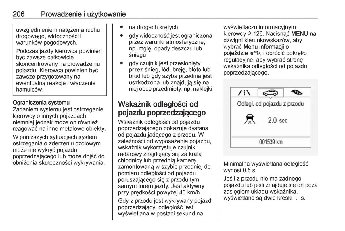 Opel Zafira C FL instrukcja obslugi / page 208