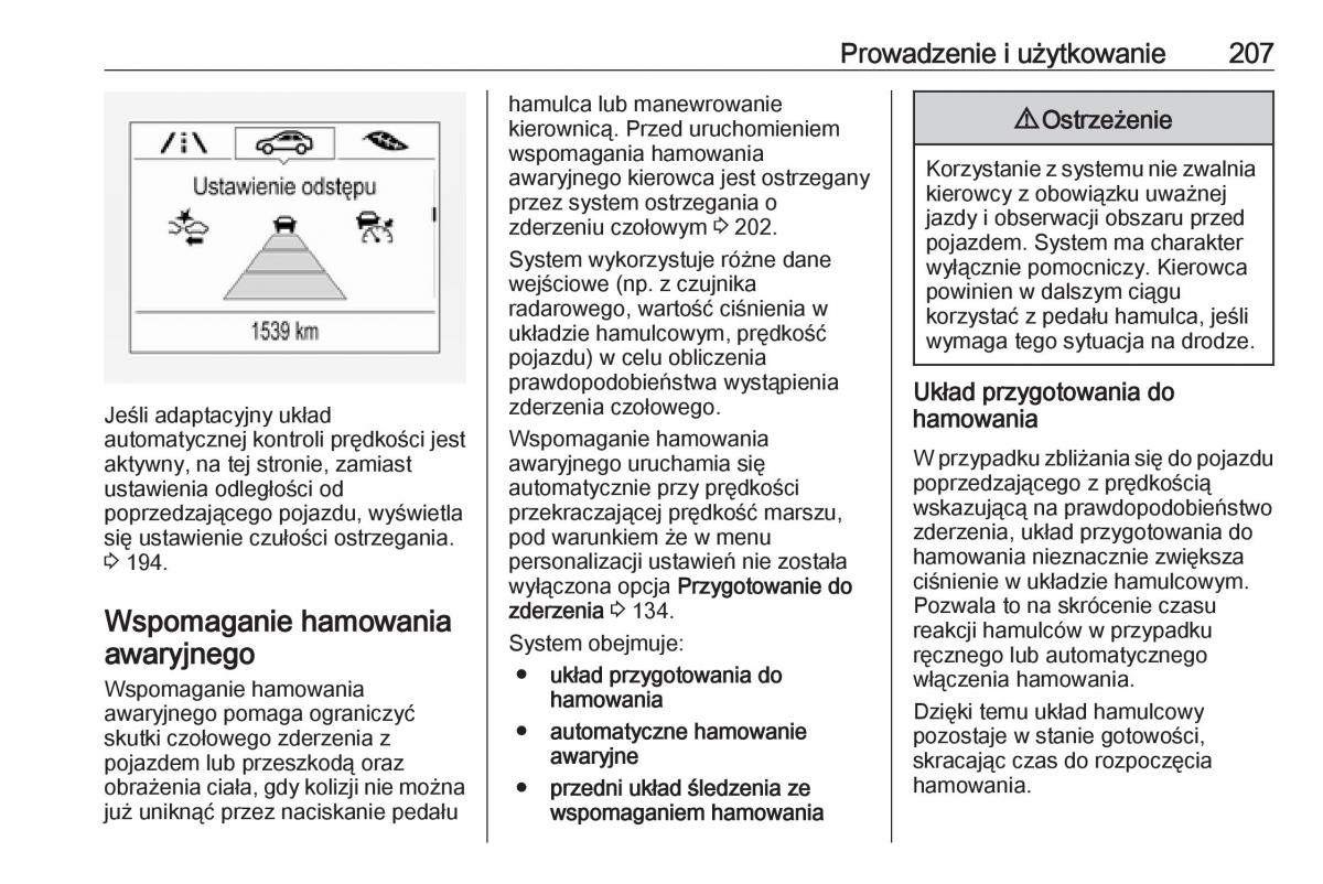 manual  Opel Zafira C FL instrukcja / page 209