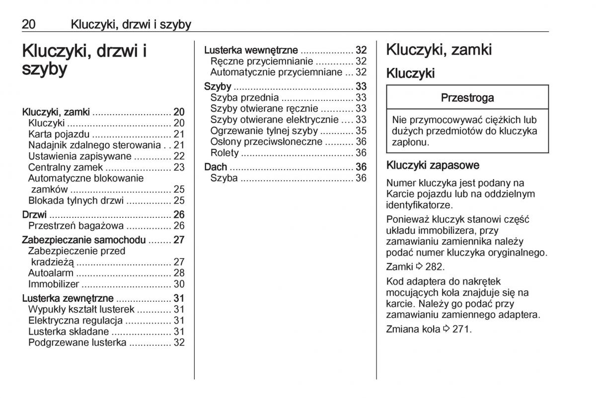 Opel Zafira C FL instrukcja obslugi / page 22