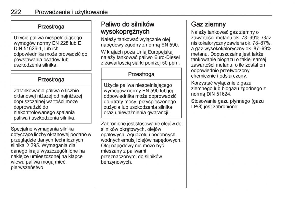 manual  Opel Zafira C FL instrukcja / page 224