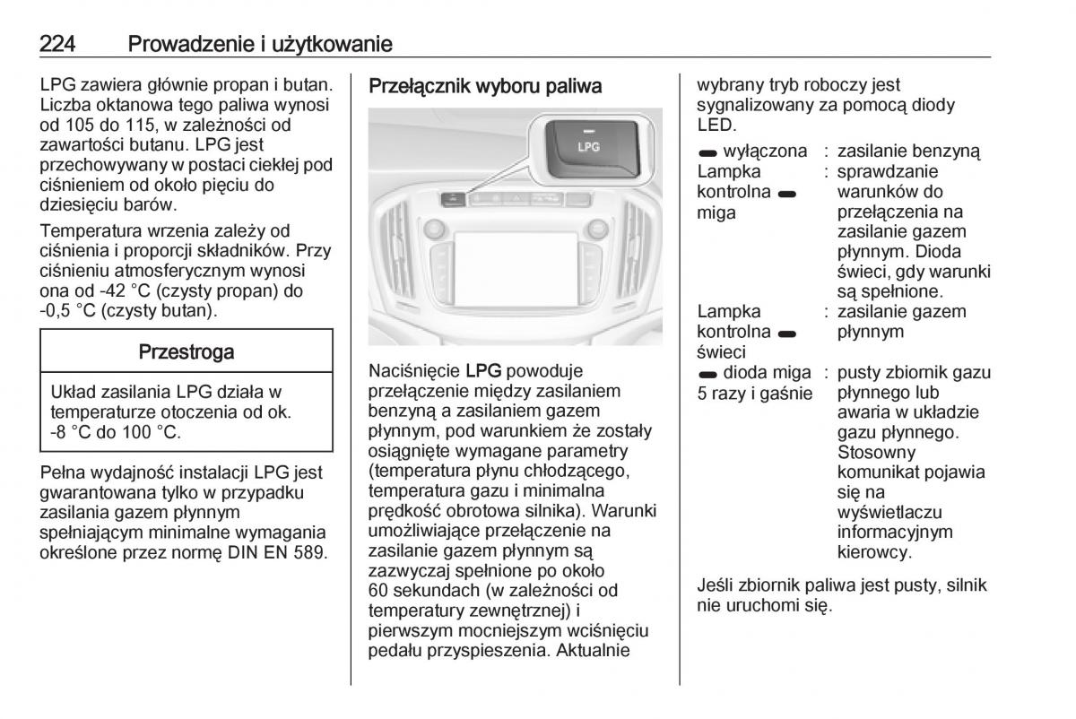 manual  Opel Zafira C FL instrukcja / page 226