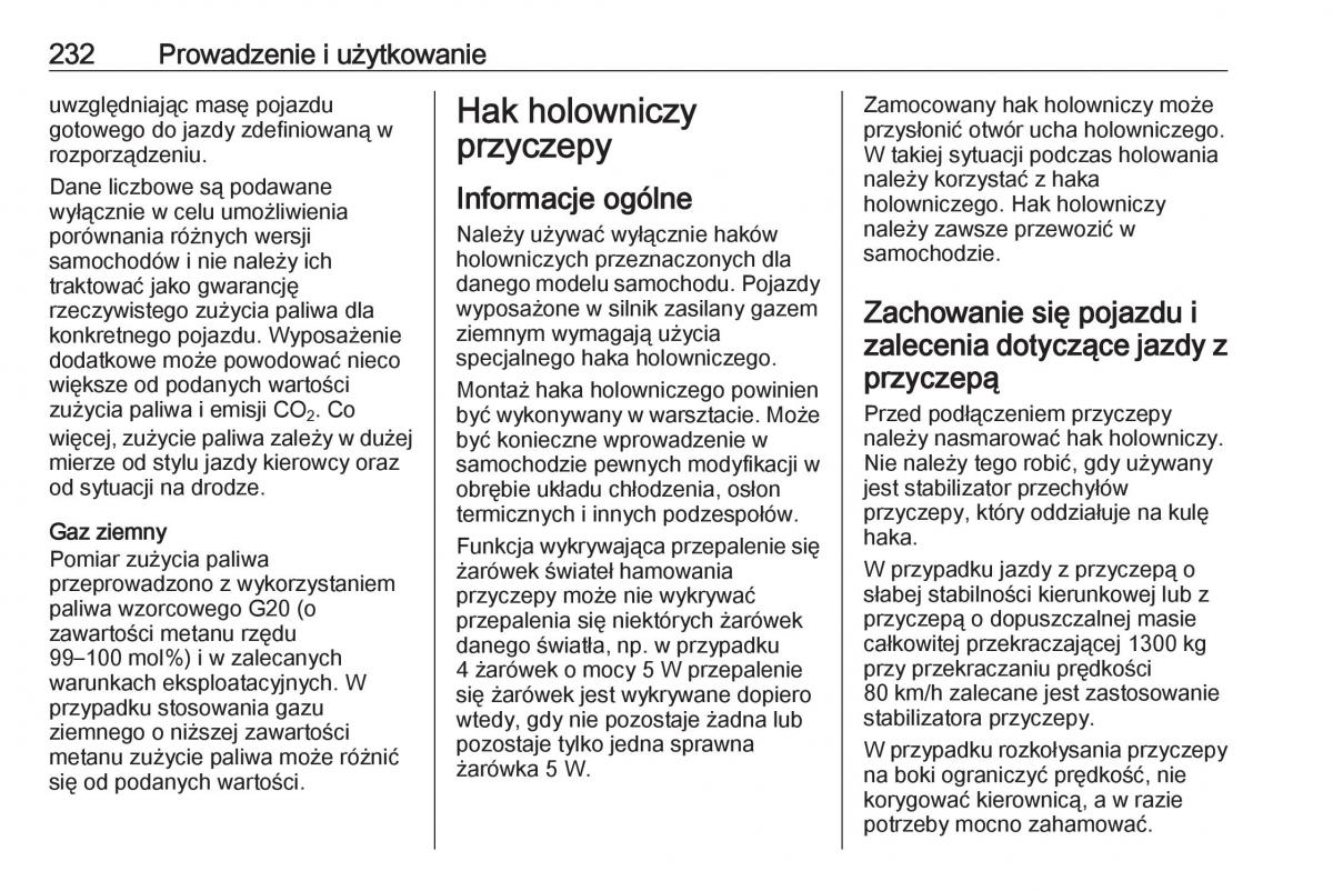 manual  Opel Zafira C FL instrukcja / page 234