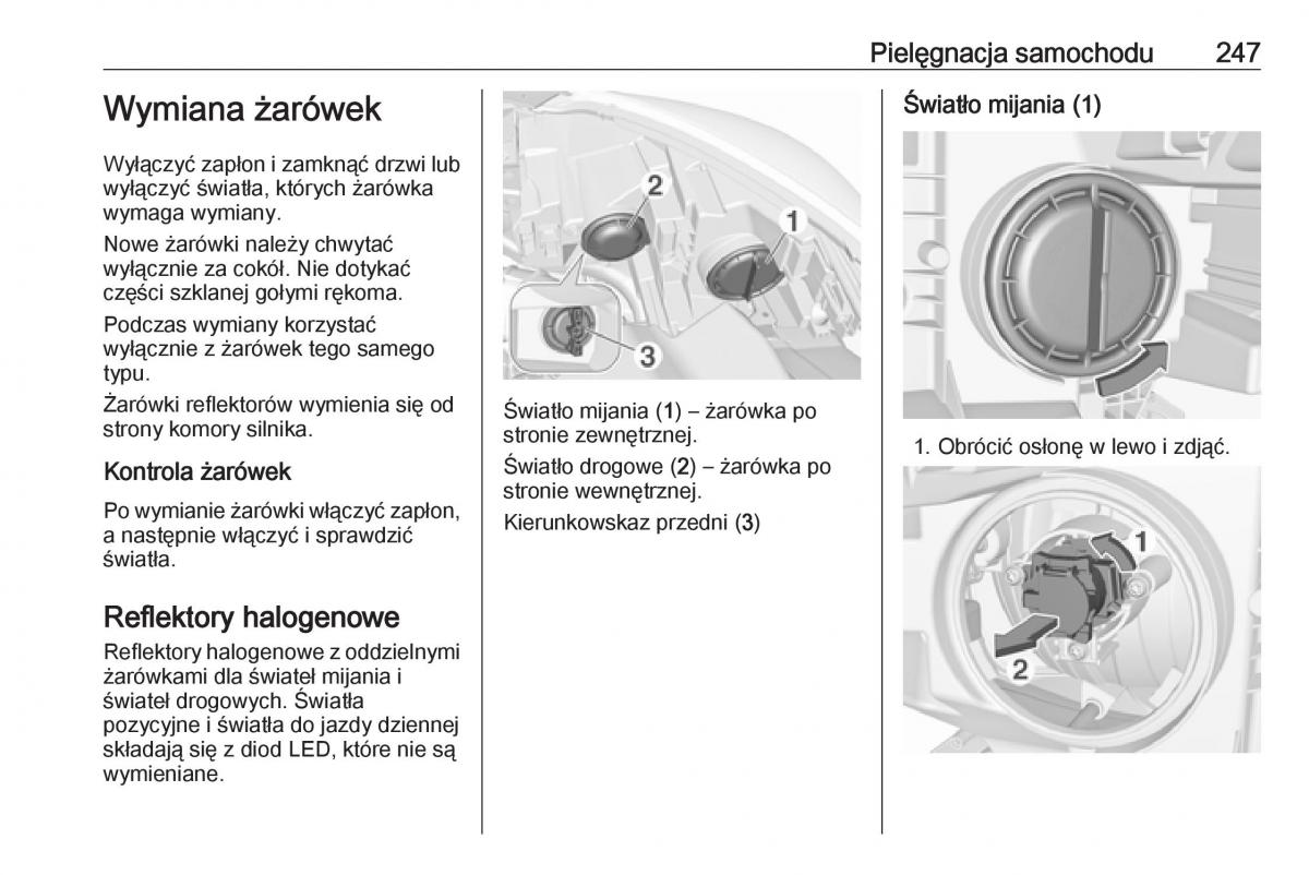 manual  Opel Zafira C FL instrukcja / page 249